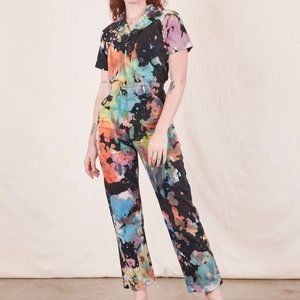 XS Big Bud Press Short Sleeve Tie Dye Magic Waters Jumpsuit